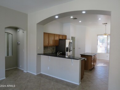 Kitchen overlooking living area