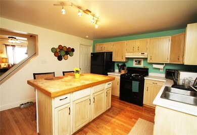 Kitchen just inside the front entrance