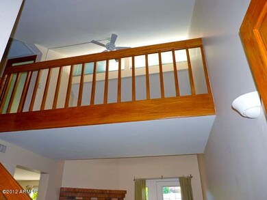 view of loft from family room