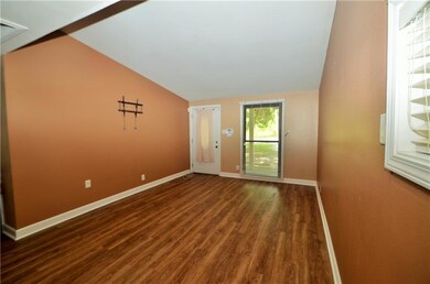 View from the kitchen to the living room