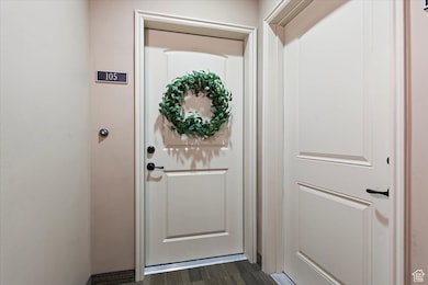 View of doorway from secured private entrance.