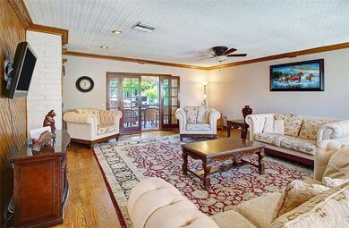 Large bonus room/ Den with french doors leading to