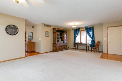 First Floor Living Room facing East with entrance 