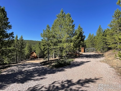 Graveled double driveway leading to multiple parking choices, electric hookup, cistern & vault.