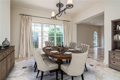 10 foot ceilings, windows overlooking fountain in 
