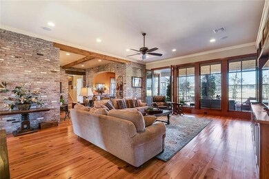 Den with French Doors to the back with a beautiful