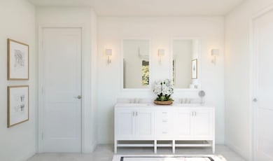 Primary bath with dual sinks