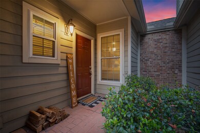 Front door is private and tucked away. Notice the