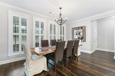 Dining area easily has room for a 10-ft table.