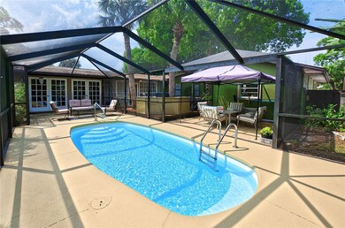 Outside pool and sitting area