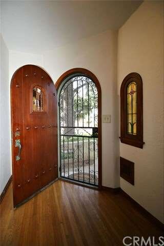Gorgeous original wood front door. 