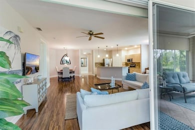 Open and expansive living and dining room.