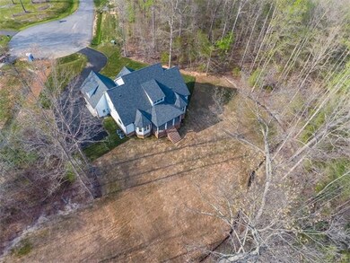 Aerial view of rear of home