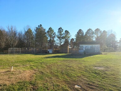 The backyard has a storage shed as well as plenty of space.