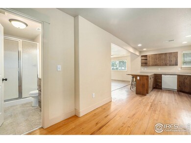 Wood flooring runs throughout