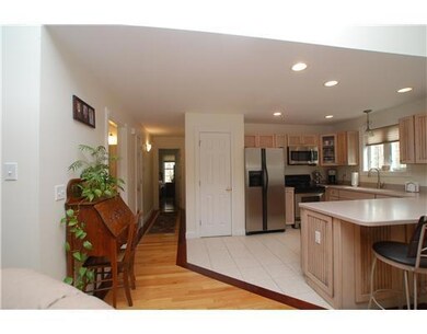 Kitchen. Maple-glazed cabinets and...