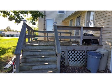 wood deck off kitchen entrance