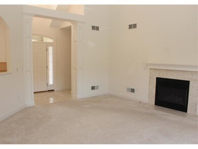 Living Room Gas Fireplace - Looking at front foyer