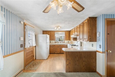 Kitchen is open to the dining area