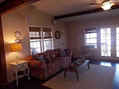 Living Room. Cabin#1 french doors to front porch f