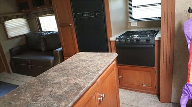 Full size fridge with moveable island
