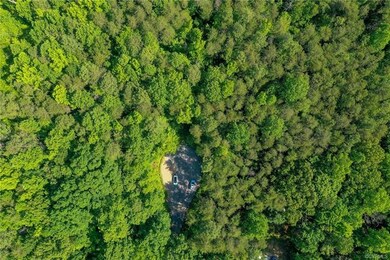 Aerial view of the cul de sac, 10 Acre lot is ahead.