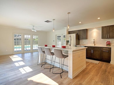 Newly remodeled open kitchen and family room overl