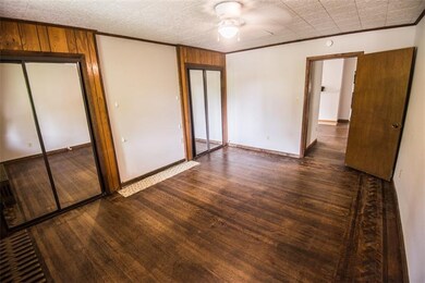 Master bedroom in apartment 1 with two closets and