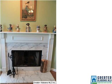 Marble wood burning fireplace