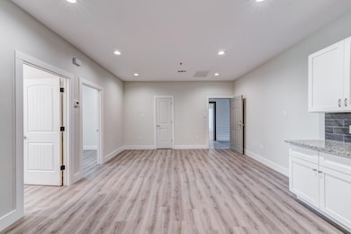 All units are open concept with granite counters