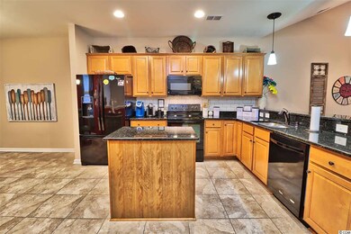New backsplash, center island, granite counter top