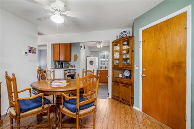Dining space featuring light hardwood / wood-style