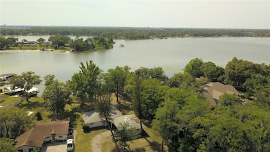 Aerial view looking towards the lake