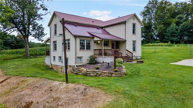 Drone shot of the side exterior