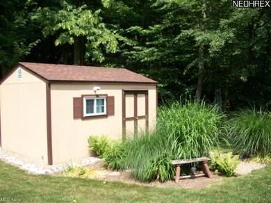 Six year old shed with electric for extra storage.