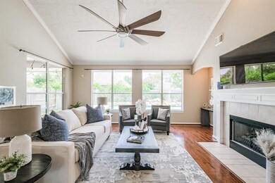 Great fireplace and loads of windows w natural light.