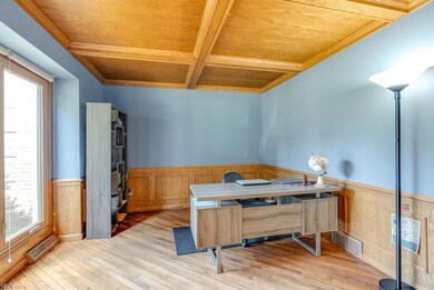 Large Study with Coffered Ceilings