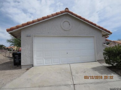 front of attached garage