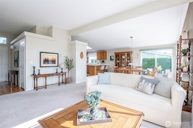 Vaulted ceilings add to the spacious layout