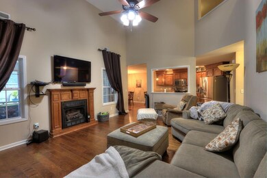 Great room with vaulted ceilings