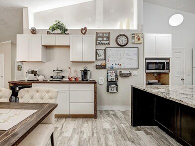 Custom-made coffee/wine bar with mini-fridge