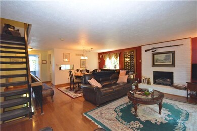 Living room and dining room.