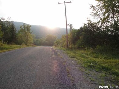 Land. Looking up to Tully Farms road from Webster 