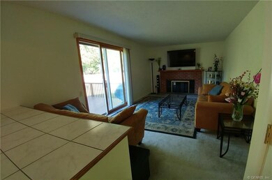 Family room with Sliders to the Deck