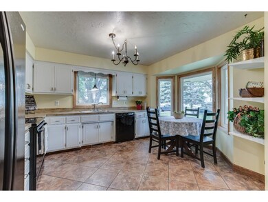 Newly refinished and painted cabinets.