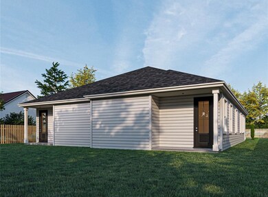 Illustration of rear elevation not exact  to Mariah but shows layout