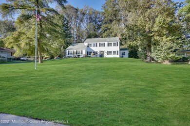 Front yard with flagpole