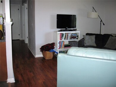 From the living room is the hallway to bathroom/be