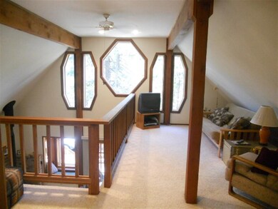 Large loft open to living area.