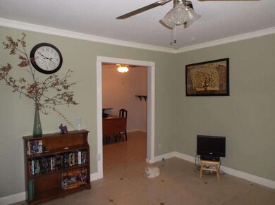 View from living room to dining room